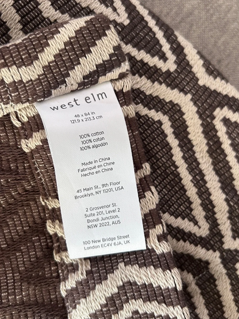 West Elm 2 Panel Geometric Diamond Pattern Accent Curtains